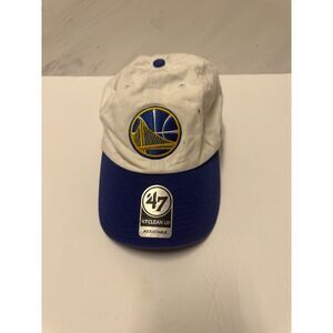 Golden State Warriors ’47 Clean Up Hat NBA Strapback Blue White Cap